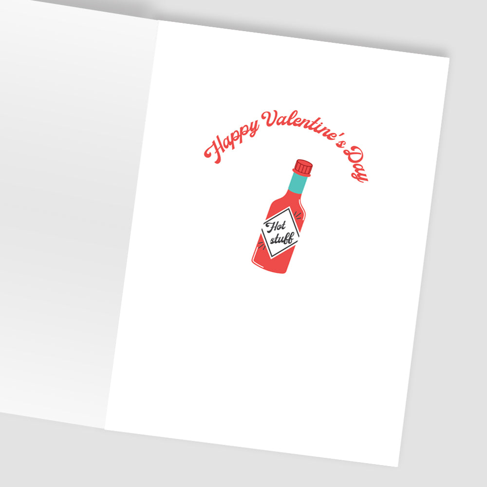 Za-Zoo Tattoo Hey Hot Stuff Spicy Fun Tattoo Valentine's Day Greeting Card