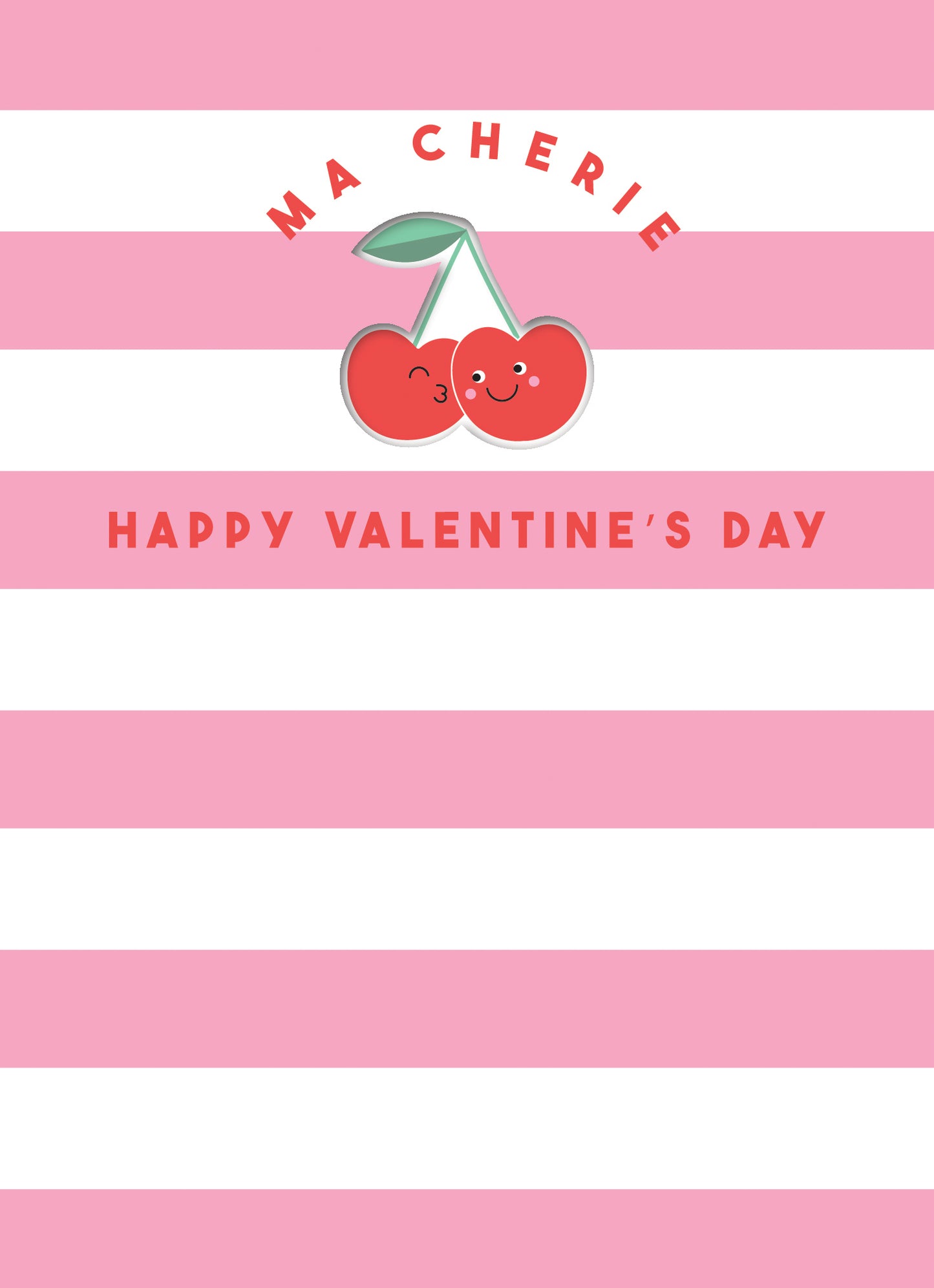 Za-Zoo Tattoo Ma Cherie Sweet Cherry Fun Tattoo Valentine's Day Greeting Card