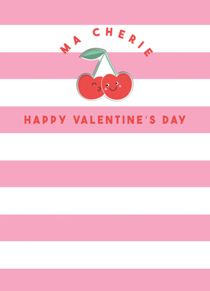 Za-Zoo Tattoo Ma Cherie Sweet Cherry Fun Tattoo Valentine's Day Greeting Card
