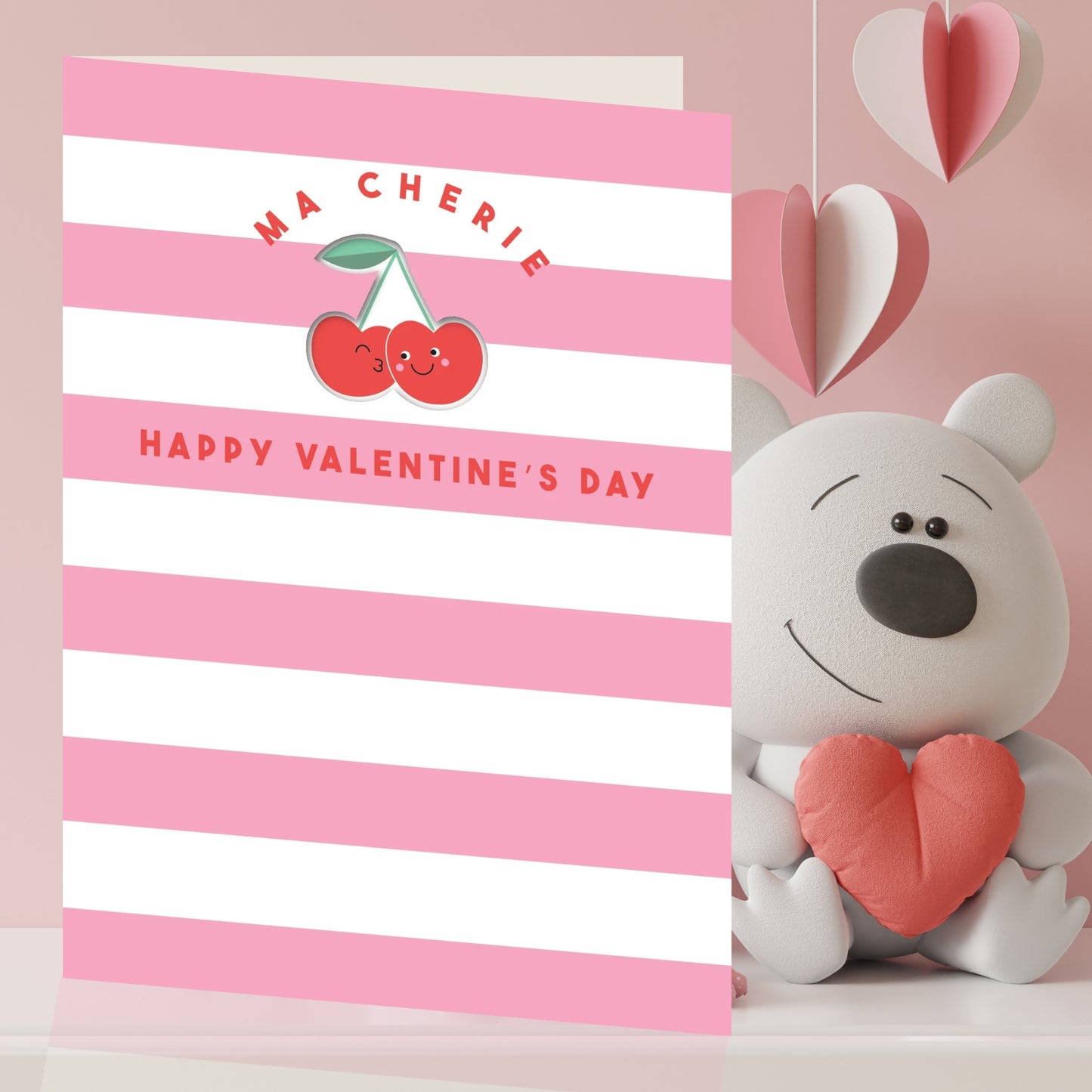Za-Zoo Tattoo Ma Cherie Sweet Cherry Fun Tattoo Valentine's Day Greeting Card