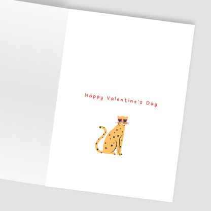 Za-Zoo Tattoo I'm Wild About You Cheetah Tattoo Valentine's Day Greeting Card