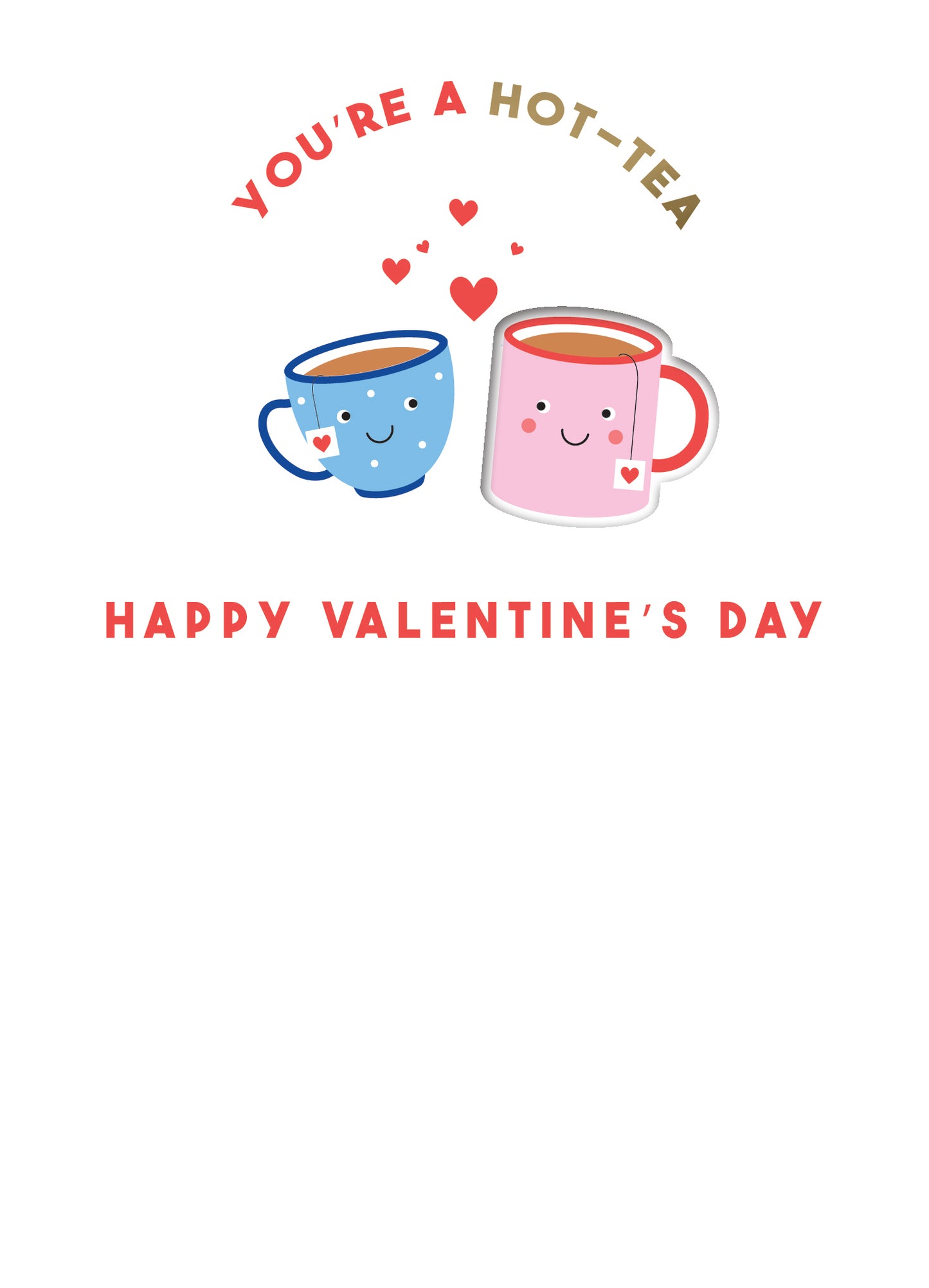 Za-Zoo Tattoo You're A Hot-Tea Fun My Cuppa Tattoo Valentine's Day Greeting Card