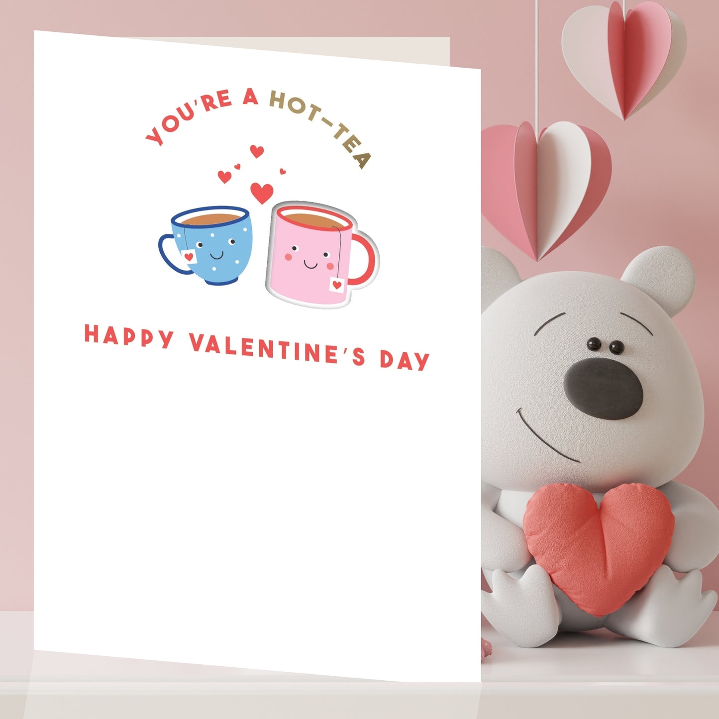 Za-Zoo Tattoo You're A Hot-Tea Fun My Cuppa Tattoo Valentine's Day Greeting Card