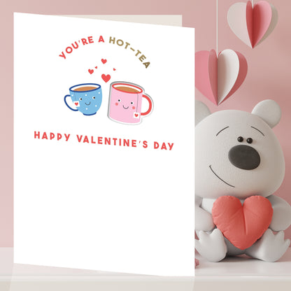 Za-Zoo Tattoo You're A Hot-Tea Fun My Cuppa Tattoo Valentine's Day Greeting Card