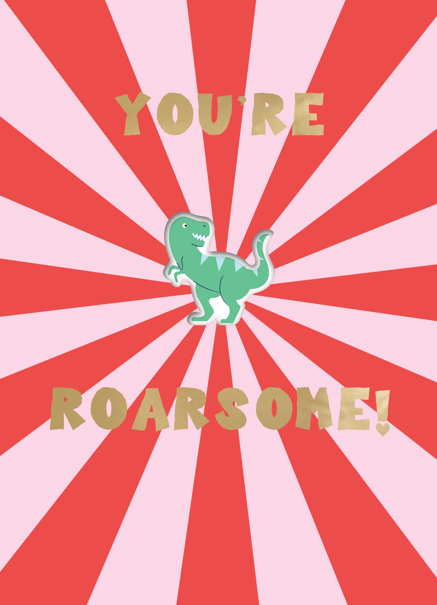 Za-Zoo Tattoo You're Roarsome Dino Fun Tattoo Valentine's Day Greeting Card