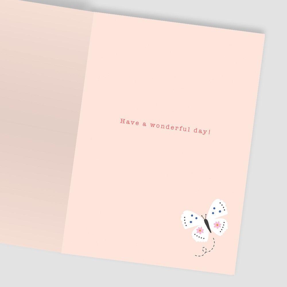 Embellished Beautiful Birthday Wishes Birthday Greeting Card With Butterflies
