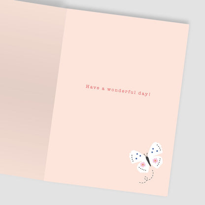 Embellished Beautiful Birthday Wishes Birthday Greeting Card With Butterflies