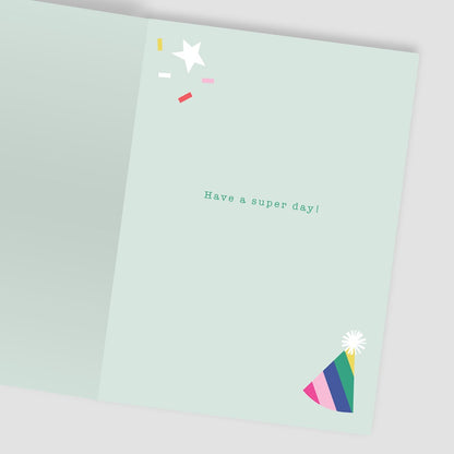 Embellished Woo-Hoo! Party Hats Birthday Greeting Card Celebration Extravaganza