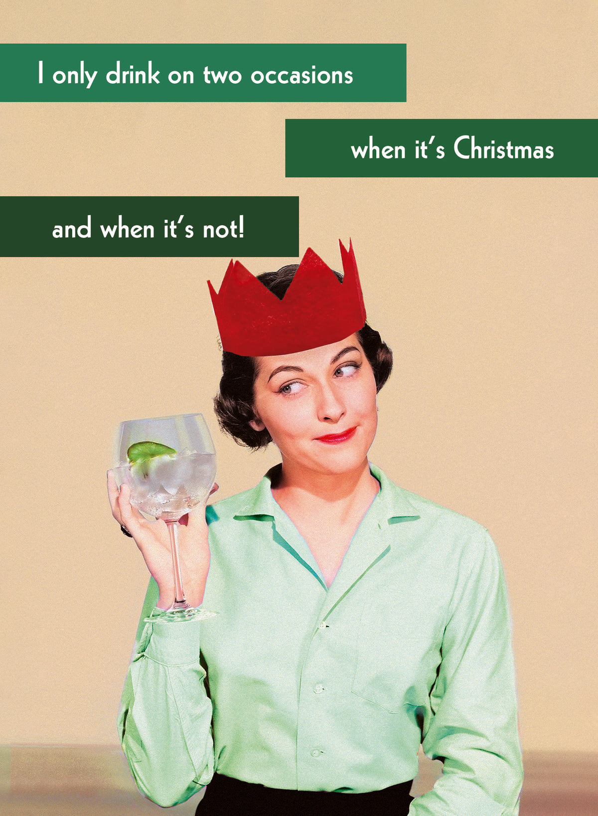 Quitting Hollywood Christmas Card Hardly Drink Funny Card