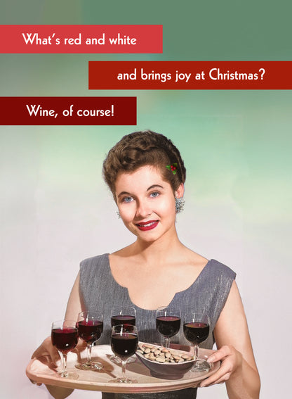 Quitting Hollywood Christmas Card Wine, Joy At Christmas Funny Card