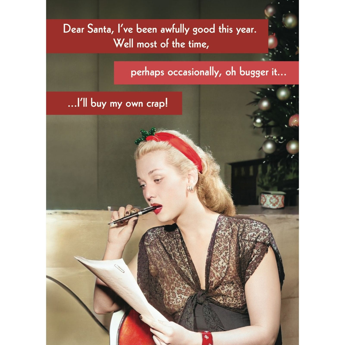 Quitting Hollywood Christmas Card I've Been Good Funny Card