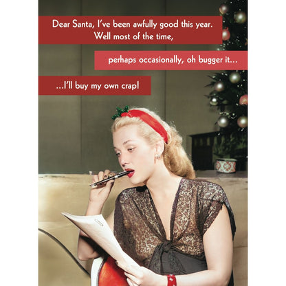 Quitting Hollywood Christmas Card I've Been Good Funny Card
