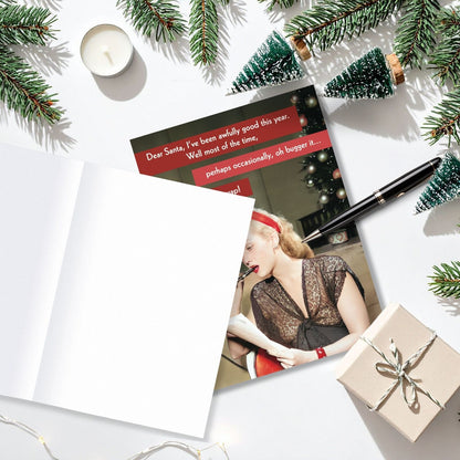 Quitting Hollywood Christmas Card I've Been Good Funny Card