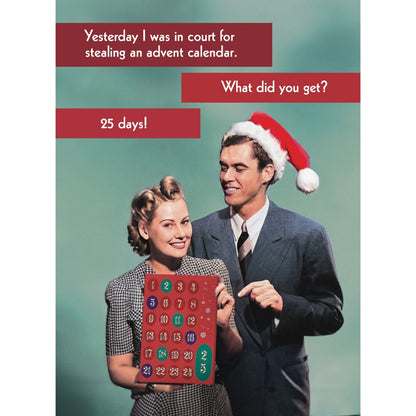 Quitting Hollywood Christmas Card Advent Calendar Funny Card
