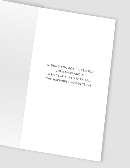 Embellished Mum & Dad Thank You Champagne Hand-Finished Christmas Greeting Card