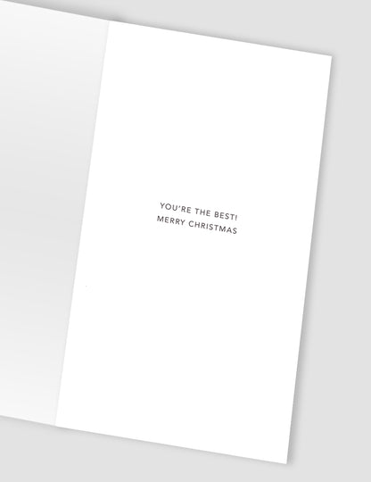 Embellished Mum Thank You Champagne Hand-Finished Christmas Greeting Card