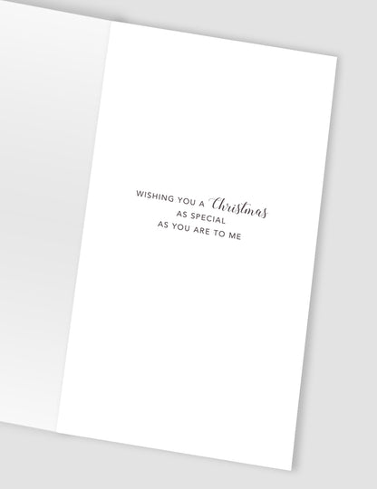 Embellished Wonderful Wife Champagne Hand-Finished Christmas Greeting Card