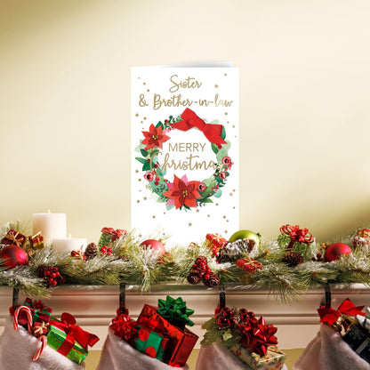 Embellished Sister & Brother-In-Law Champagne Hand-Finished Christmas Card