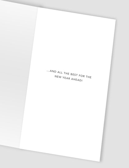 Embellished Wish You All Merry Christmas Champagne Hand-Finished Christmas Card