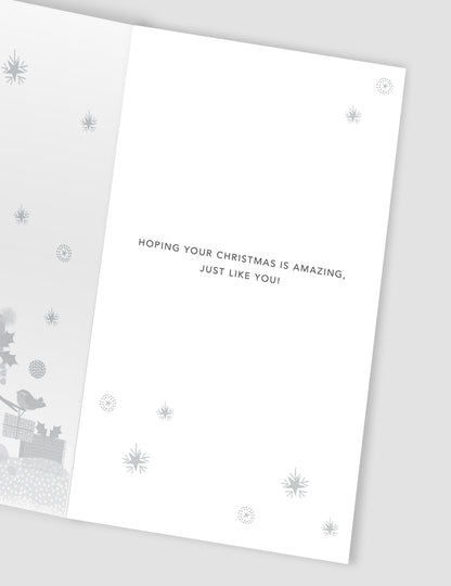 Embellished Great-Grandson Champagne Hand-Finished Christmas Greeting Card