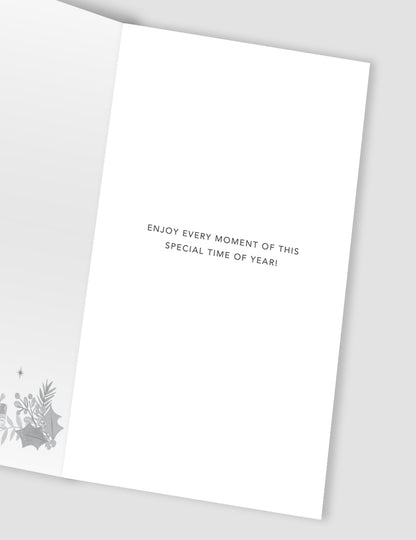 Embellished To A Special Son Champagne Hand-Finished Christmas Greeting Card