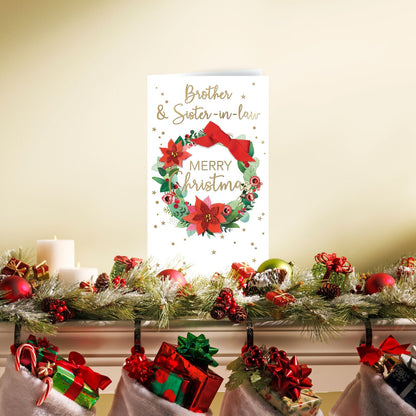 Embellished Brother & Sister-In-Law Champagne Hand-Finished Christmas Card