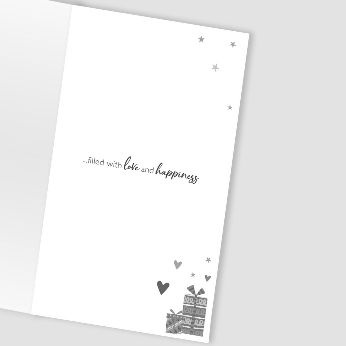 Daughter & Son-In-Law Christmas Card Hand-Finished Embellished Tree Gifts Design