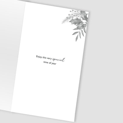 To Both Of You Christmas Card Hand-Finished Embellished Champagne Flutes Design