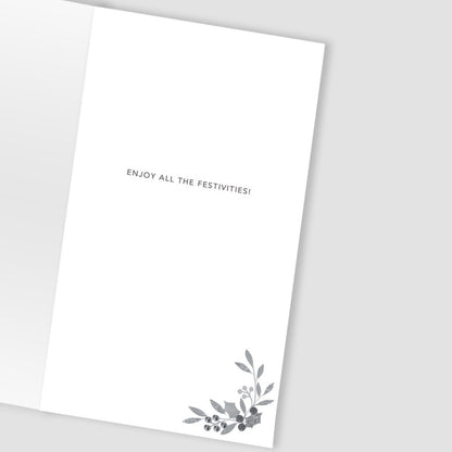 To Lovely Neighbours Christmas Card Hand-Finished Embellished 25 December Design