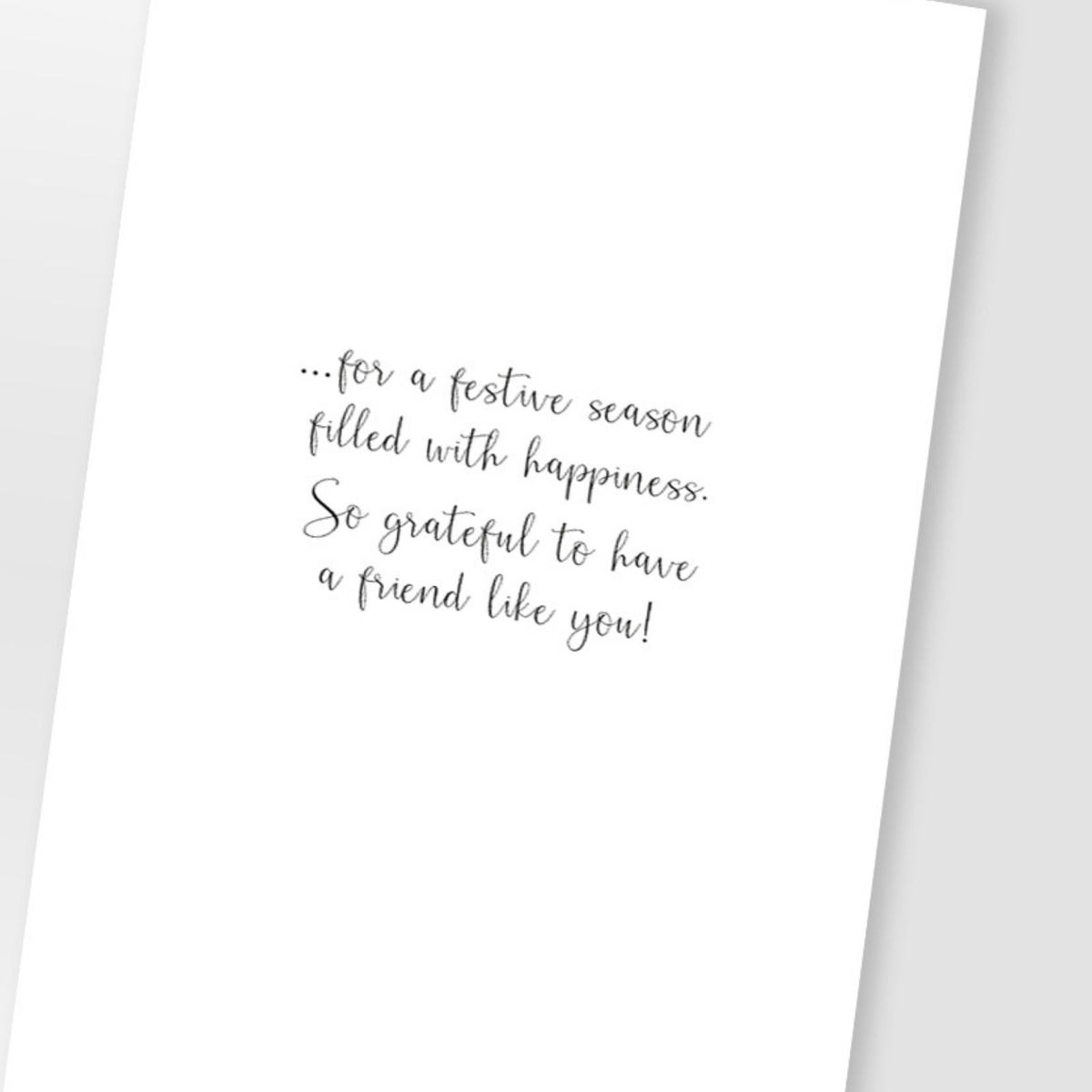 Special Friend Christmas Card Champagne Hand-Finished Embellished Flutes Design