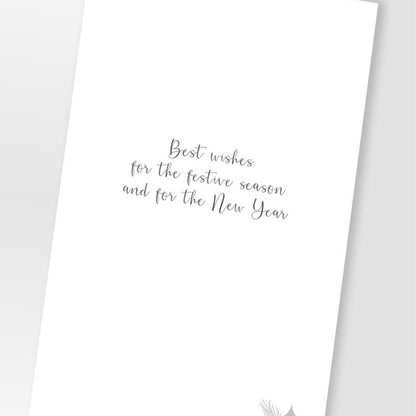 Merry Christmas Card Champagne Hand-Finished Embellished Christmas Tree Design