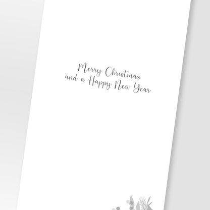 NOEL Christmas Card Champagne Hand-Finished Embellished Festive Design