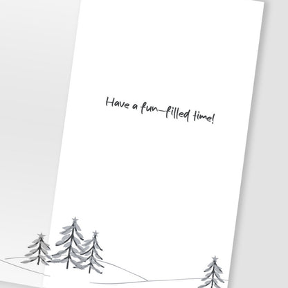 Happy Christmas Card Champagne Hand-Finished Embellished Snowman Design