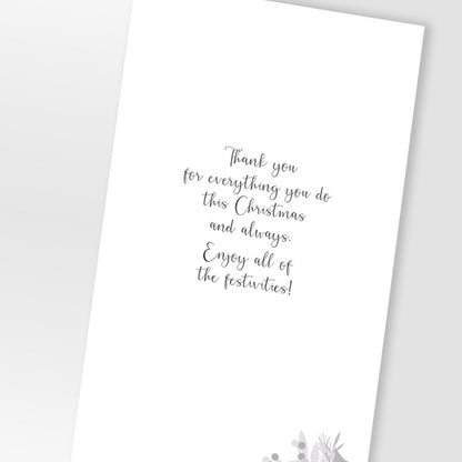 Mum & Dad Christmas Card Champagne Hand-Finished Embellished Flutes Toast Design
