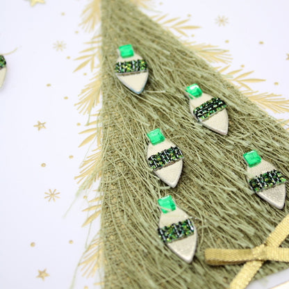 From All Of Us Christmas Card Champagne Hand-Finished Embellished Tree Design