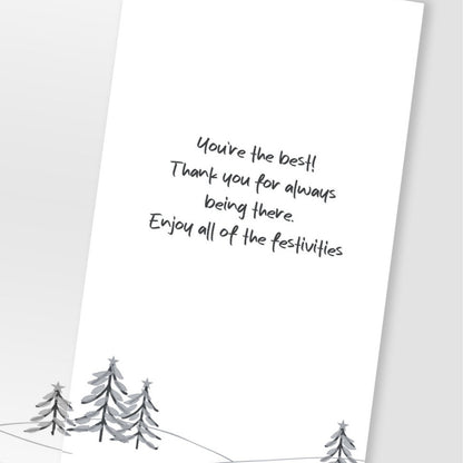 Dad Christmas Card Champagne Hand-Finished Embellished Jolly Santa Design