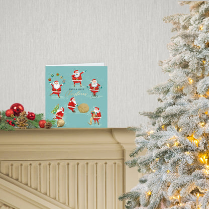 Box Of 8 Have A Jolly Christmas Santas Christmas Cards Xmas Card Boxes