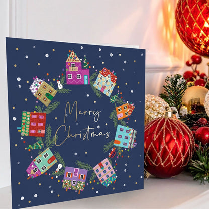 Crisis Charity Christmas Card Box of 8 Festive Wreath Cards Support Homelessness