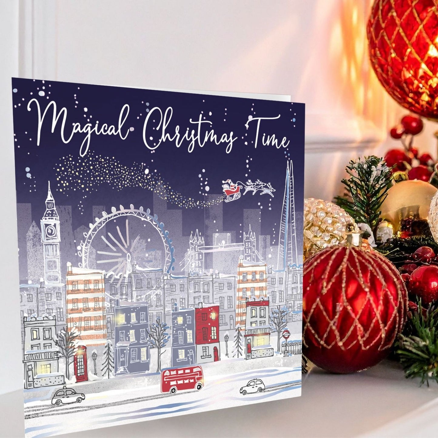 Crisis Charity Christmas Cards Box of 8 Santa London Cards Support Homelessness