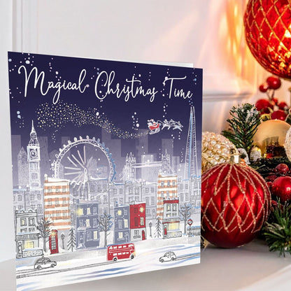 Crisis Charity Christmas Cards Box of 8 Santa London Cards Support Homelessness