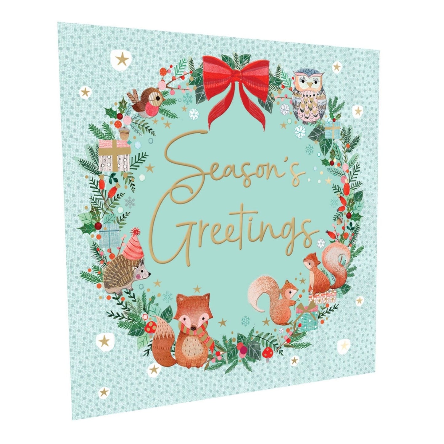 Crisis Charity Christmas Cards Box of 8 Animal Wreath Cards Support Homelessness