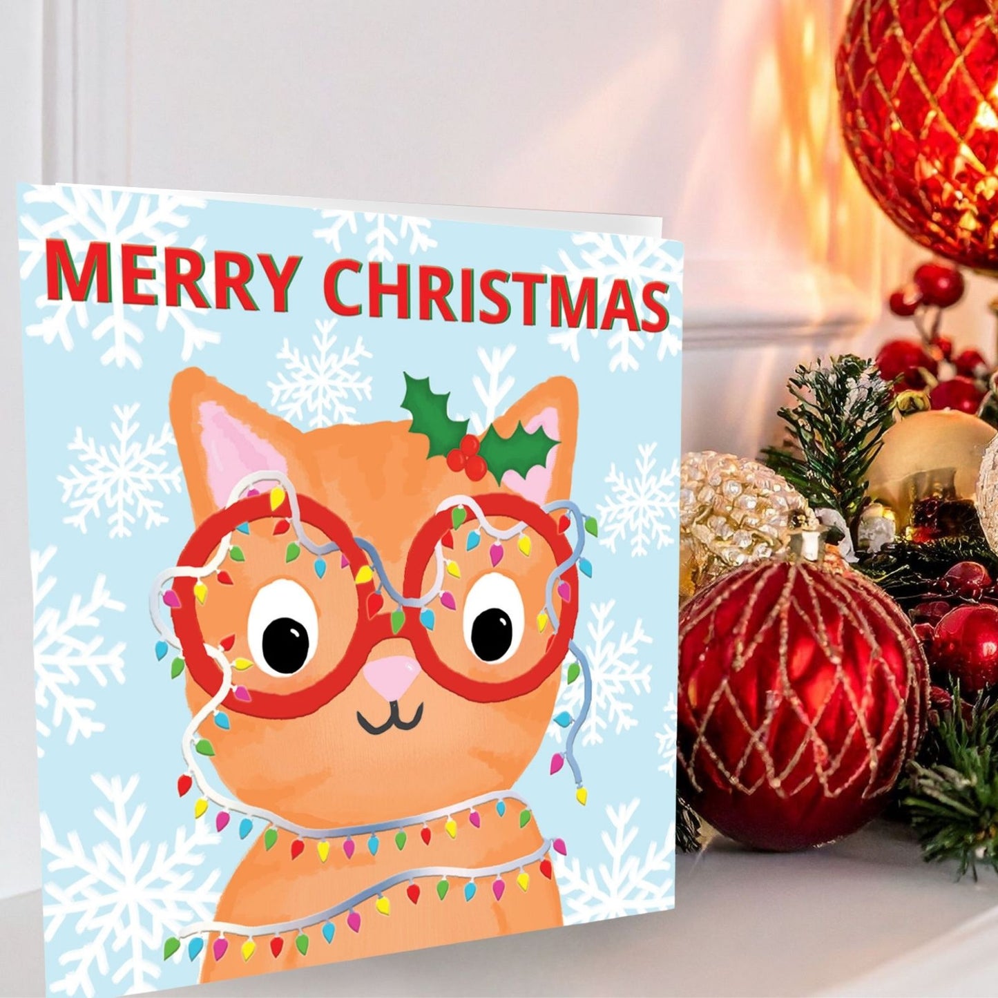 Crisis Charity Christmas Cards Box of 8 Festive Cat Cards Support Homelessness