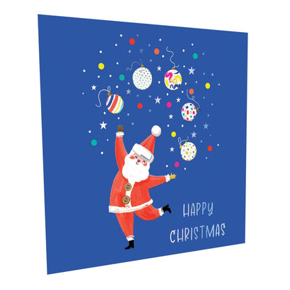 Crisis Charity Christmas Card Box of 8 Santa Juggling Cards Support Homelessness