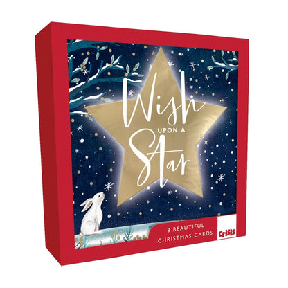 Crisis Charity Christmas Cards Box of 8 Hare & Star Cards Support Homelessness