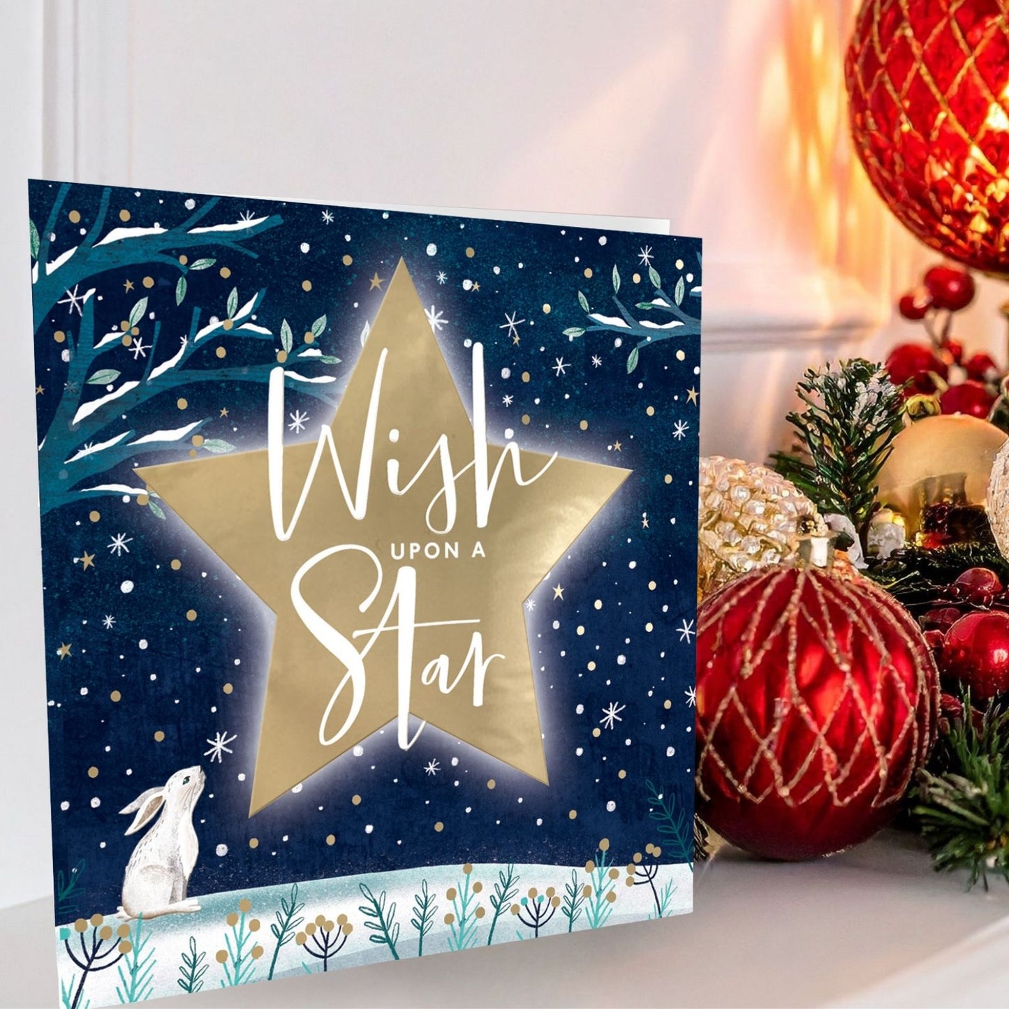 Crisis Charity Christmas Cards Box of 8 Hare & Star Cards Support Homelessness