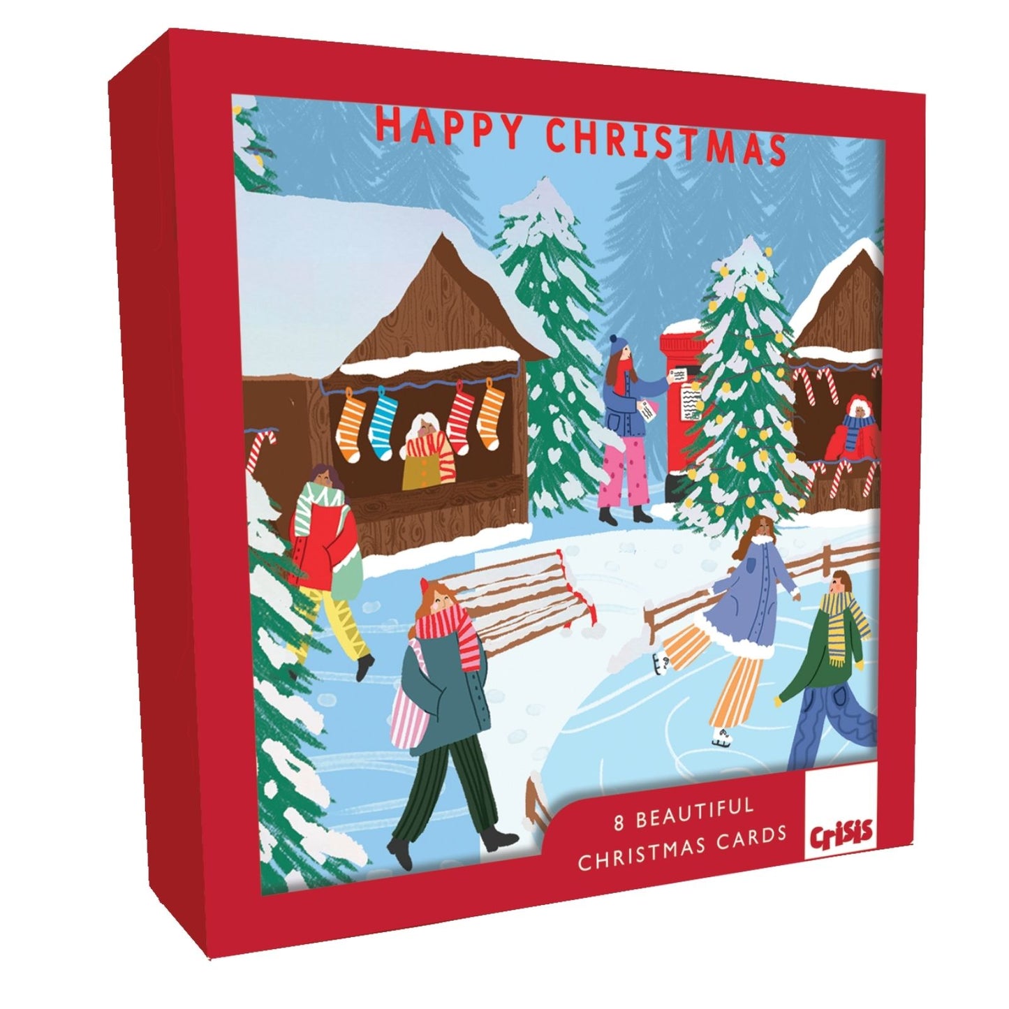 Box Of 8 Charity Christmas Cards Supporting Crisis Christmas Fair Design