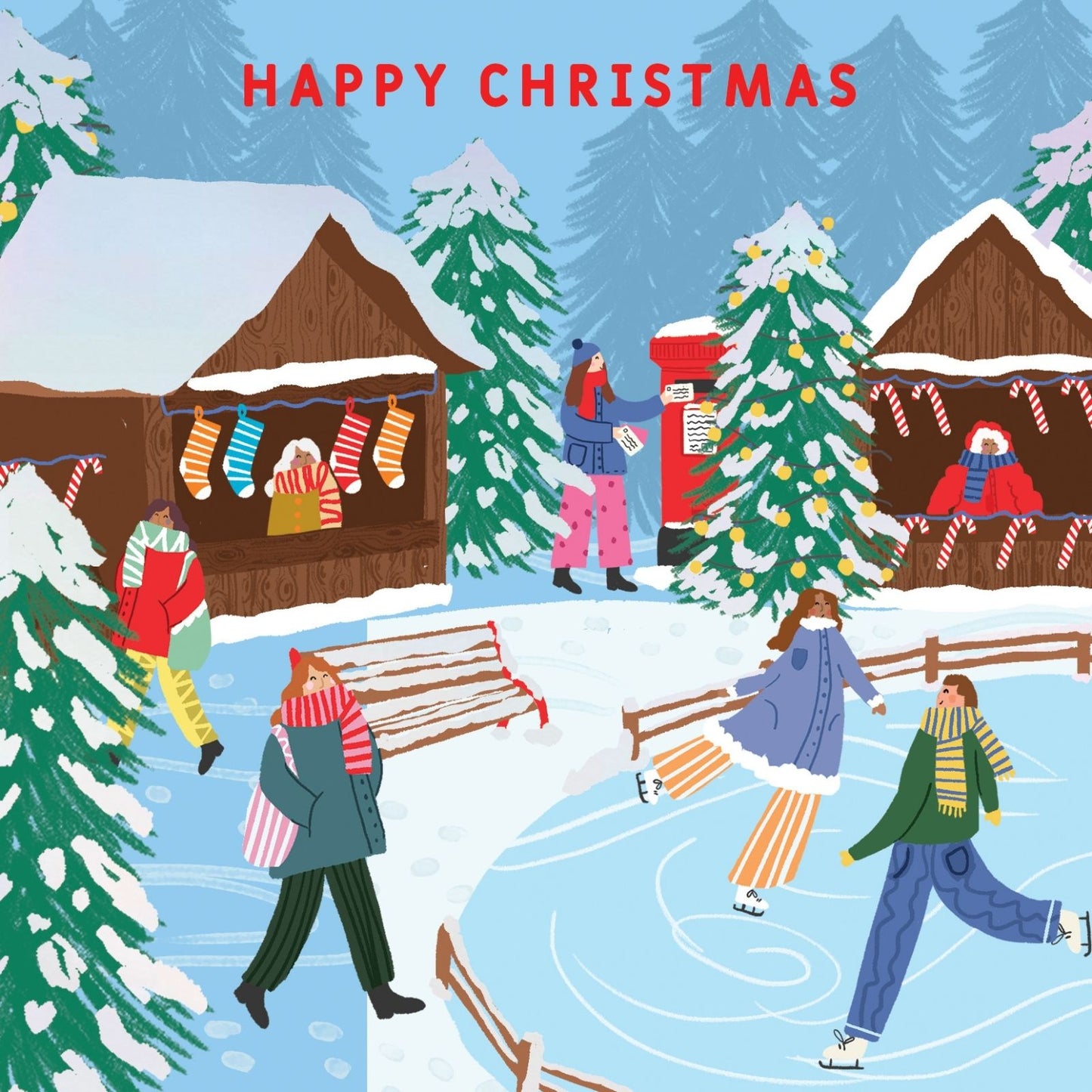 Box Of 8 Charity Christmas Cards Supporting Crisis Christmas Fair Design