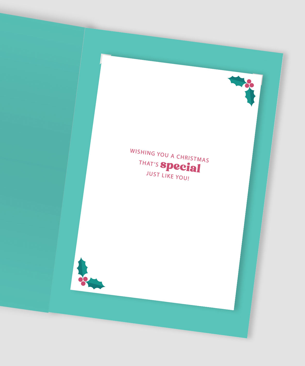 Love & Kisses Wonderful Daughter Festive Cheer Sparkly Christmas Greeting Card