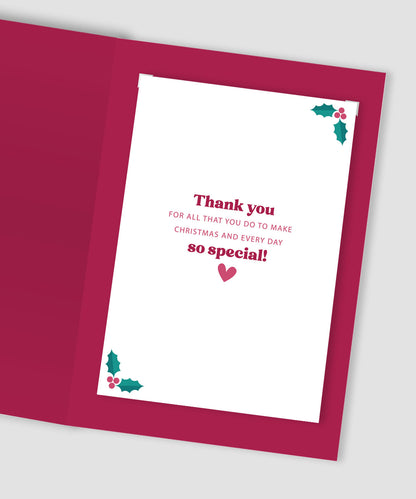 To A Wonderful Mum Festive Cheer Love Bauble Christmas Greeting Card