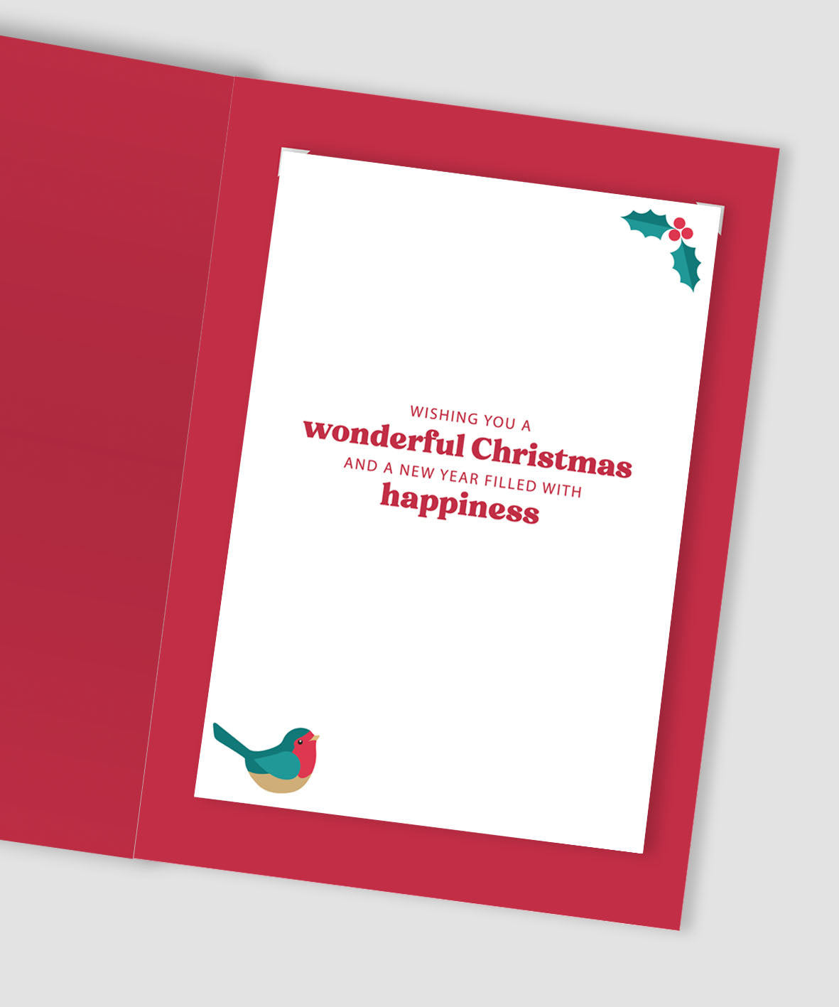 Merry Christmas Mum & Dad Festive Cheer Robins Christmas Greeting Card